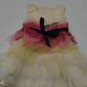 Flower Baby Girl Lace Dress Toddler Tulle Sleeveless Bow Princess Party Wedding Pageant Bridesmaid, (0-6T), Color Yellow2,