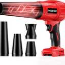 Cordless Leaf Blower Milwaukee M18 18V Battery,580000RPM Turbo Jet Blower with 4 Nozzles, Lightweight Handheld Blower for Patio, Lawn, Yard, Leaves, Dust, Garage & Snow Cleaning (No Battery) (Reddish-brown)