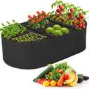Fabric Raised Garden Bed Fabric Planter Garden Boxes Outdoor Garden Growing Bags for Planting Vegetables, Flowers and Herbs, Breathable Plant Bed Large Grow Planter Bags, 4 x 2 Ft, 3 Grids