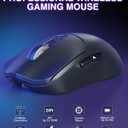 AULA SC580 Wireless Gaming Mouse, Tri-Mode 2.4G/BT5.0/USB-C Gaming Mouse, 12000 DPI Rechargeable Wireless Mouse with 6 Programmable Buttons, Ergonomic Computer Mouse for Laptop/PC/Mac/Tablet