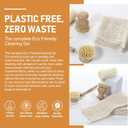 8 Pieces Dish Brush Set, Kitchen Cleaning Set,with Pot Brushes and Cleaning Cloths, Wooden Handle Scrubbers for Kitchen Cleaning Dishes, Pans, Bottles, Pots, Vegetables