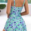 Eomenie One Piece Swimdress Swimsuits for Women Tummy Control Swim Dresses Skirt Bathing Suit L