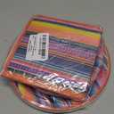 100PCS Mexican Serape Fiesta Plates and Napkins Party Supplies Mayo Day of The Dead Tableware Set Decor Favors for Mexico Taco Colorful Stripes Dia De Los Muertos Decor Serves 25