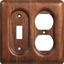 Decorative Outlet and Light Switch Covers Solid North American Walnut Plug Plate and Single Toggle Wall Plates for Rustic Contemporary Interiors