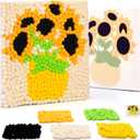 Veroave Pom Poms for Crafts, Sunflower Pom Poms Bulk, Painting Puff Balls | Crafts for Seniors, Crafts for Adults Women, Pom Pom Painting Art Kit, Pom Pom Painting Kit, Pompoms Art