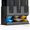 GALVANOX Pod Dispenser Designed for Nespresso Vertuo Capsules (3 Box Sleeve Holder) Freestanding Countertop Organizer Stand, Non-Slip Steel Base, Dispenses 3 Coffee Flavors (30 Vertuoline Pods)
