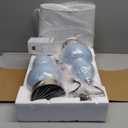 22" Double Gourd Ceramic Table Lamps Set of 2, Blue Modern Bedside Lamps for Living Room, Contemporary Nightstand Desk Lamps for Bedroom End Table Home Office Study Room Decor(2 LED Bulbs Included)