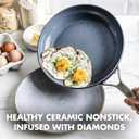GreenPan Paris Pro Hard Anodized Healthy Ceramic Nonstick, 12" Frying Pan Skillet, PFAS-Free, Dishwasher Safe, Grey