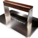 Stainless Steel Bacon Press - 3.2 LB Heavy Cooking Weight, Ideal for Flat Top Grill - Griddle Accessories for Searing Smash Burger, Steak, Sandwich - 9.25 x 5.7 Inches, Flat Bottom, Rectangle