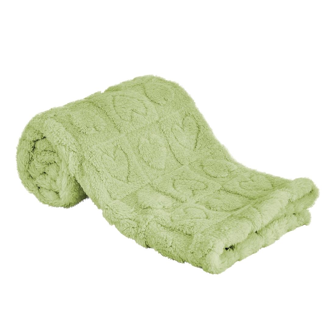Yurhap Fleece Baby Blanket Heart Checkered Blanket, Ultra Soft Cozy Baby Blankets for Boys Girls, Fluffy Infant Toddler Newborn Receiving Blankets for Crib Stroller 30”×40” (Green)