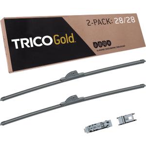 TRICO Gold 28" + 28" Premium Automotive Replacement Windshield Wiper Blades (Set of 2), Passenger and Driver Side All-Weather Beam Wiper Blades for Select Vehicle Models (28" + 28" Pair Pack)