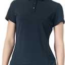 Women's Slim-Fit Polo Shirt - UV Protection, Moisture-Wicking, Stretchy Fabric for Golf & Daily Wear (L)