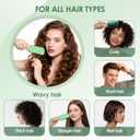 2 x Curl Defining Brush  Curly Hair Brush for Wet or Dry Use  Detangles Knots, Reduces Frizz  Styling Tool for All Hair Types, Unisex (Watercolor green)