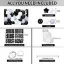Simgoing 103 Pcs DIY Graduation Lei Giant Friendship Bracelet 2026 Grad Necklace Garland Jumbo Birthday Friendship Banner Kit Famous Singer Customizable Party Decor(White Gray Black)