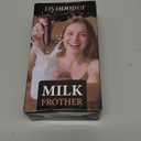 Electric Milk Frother Handheld: coffee frother rechargeable 3 in 1 - LED Display, Wireless Charging - 3 Speeds, Stainless Steel Whisk for Latte, Cappuccino - Bright black