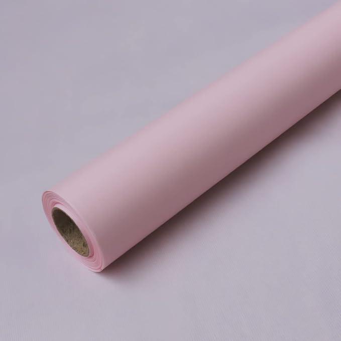 Flower Wrapping Paper Flower Bouquet Gift Wrapping Supplies 1 Roll 22.8 Inch (Light Pink)