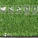 Artificial Grass Turf, 10ft x 10ft 0.4" Pile Height, Indoor Outdoor Fake Astroturf Rug Carpet Mat for Balcony Decor Backyard Patio Backdrop Fence Wall Decorations Dogs