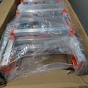 Ladder, A Frame 4 Step Ladder Extension, 14 FT Anti-Slip Multi Position & Storage Folding Ladder, 330 lbs Security Load Telescoping Aluminum Ladders for Stairs Home Indoor Outdoor Roof (Silver)