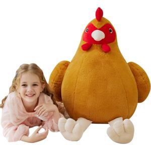 IKASA Giant Chicken Stuffed Animal Plush Toy,Big Large Jumbo Soft Toys,25.5" Huge Size Cute Fluffy Plushy Oversized Fat Plushie,Gifts for Kids