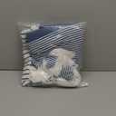 Awellife Navy Blue Shower Curtain for Bathroom Stripe Tassel Shower Curtain 72 X 72 Inches Farmhouse Cotton