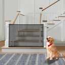 Cupount Mesh Baby & Dog Gate – Fits Openings Up to 36'' Wide, 30'' Tall – Indoor Safety Pet Gate for Stairs & Doorways (Black, 29" H x 33.5" W)