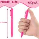 Mototo 60 Pcs Baby Shower Ballpoint Pen Baby Shower Party Favor Retractable Pink Ballpoint Pen with Black Ink for Girl Guest Teacher Student Office School Writing Journal Party Supplies