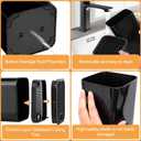 Knife Block Without Knives, 3 In 1 Universal Kitchen Knife Block Holder With Scissors Slot and Sharpening Rod, Detachable Knife Storage Organizer for Counter Space-Saving (Black)