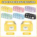 Yiaoyinnz 24Pcs Back to School Gift Boxes Composition Notebook Treat Boxes Bulk Pastel Paper Goodie Bags End of Year Treat Box with Handles Graduation for Back to School Party Decor Supplies