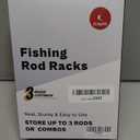 Fishing Rod Racks for Boat/Wall/Truck Bed, 3-Poles Storage Holders with Rubber Band Clips