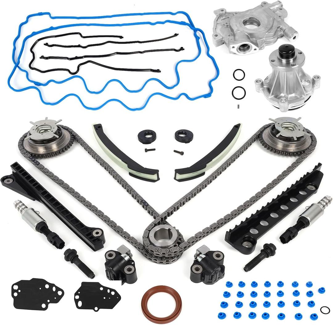 5.4 Timing Chain Kit with Water Pump & Oil Pump - Compatible with 2004-2011 Ford F-150 F-250 F-350 Super Duty, Lincoln Navigator 5.4L 3V Triton V8 Engine