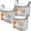 3 Pcs Clear Book Storage Bag Set, Transparent Foldable Comic Book Box Organizer for Comic Storage,Perfect for Storing Toys and More,Office,or Home,Easy to Carry and Space-Saving