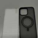 for iPhone 16 Pro Max Case 6.9-Inch with Magnetic 360 Ring Stand Compatible with MagSafe Frosted Matte Shockproof Protective Phone Cover 6.9" 2024, Black