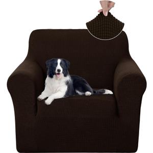 U-NICE HOME Recliner Chair Covers Stretch Couch Cover Sofa Cover Sofa Slipcover Furniture Protector for Chair Cover Pet Friendly(Armchair, Chocolate)