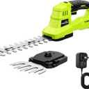 SnapFresh 12V Cordless Grass Shears & Hedge Trimmer, 2 in 1 Handheld Bush Trimmer & Grass Cutter with 2.0Ah Battery & Charger Included, Lightweight Electric Shrubbery Trimmer for Garden & Lawn