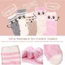 EBMORE Womens Fuzzy Socks Slipper Fluffy Cozy Comfy Cabin Plush Warm Winter Sleep Home Soft Socks (Pink/White Series/Grey/Beige)