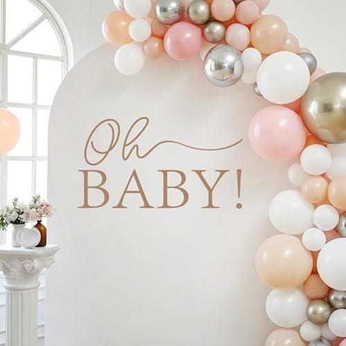 Oh Baby Sign for Backdrop - Neutral Gender Reveal Decorations, First Birthday Baby Shower Decorations for Girl, Oh Baby Letters for Gender Reveal Sign, 1St Party Banner Supplies (Not Balloon Arch)