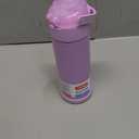 THERMOS FUNTAINER 16 Ounce Stainless Steel Vacuum Insulated Bottle with Wide Spout Lid, Neon Purple