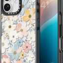 Bouvardia for iPhone 16 Case, Cute Design for Women & Girls, Protective & Aesthetic, Floral Theme - Flowers Blossoming (Gray Bumper)