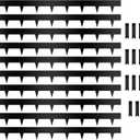 Worth Garden 10-Pack Galvanized Steel Landscape Lawn Edging - 4.5in H Black Powder Coated Bendable Metal Strips - Hammer-in Edging Border w/ 11 Clips - Yard Pathway Divider (33Ft Total)