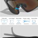 BangLong Polarized Sports Sunglasses for Men Women, UV Protection Sun Glasses for Baseball Running Cycling Fishing (Black)