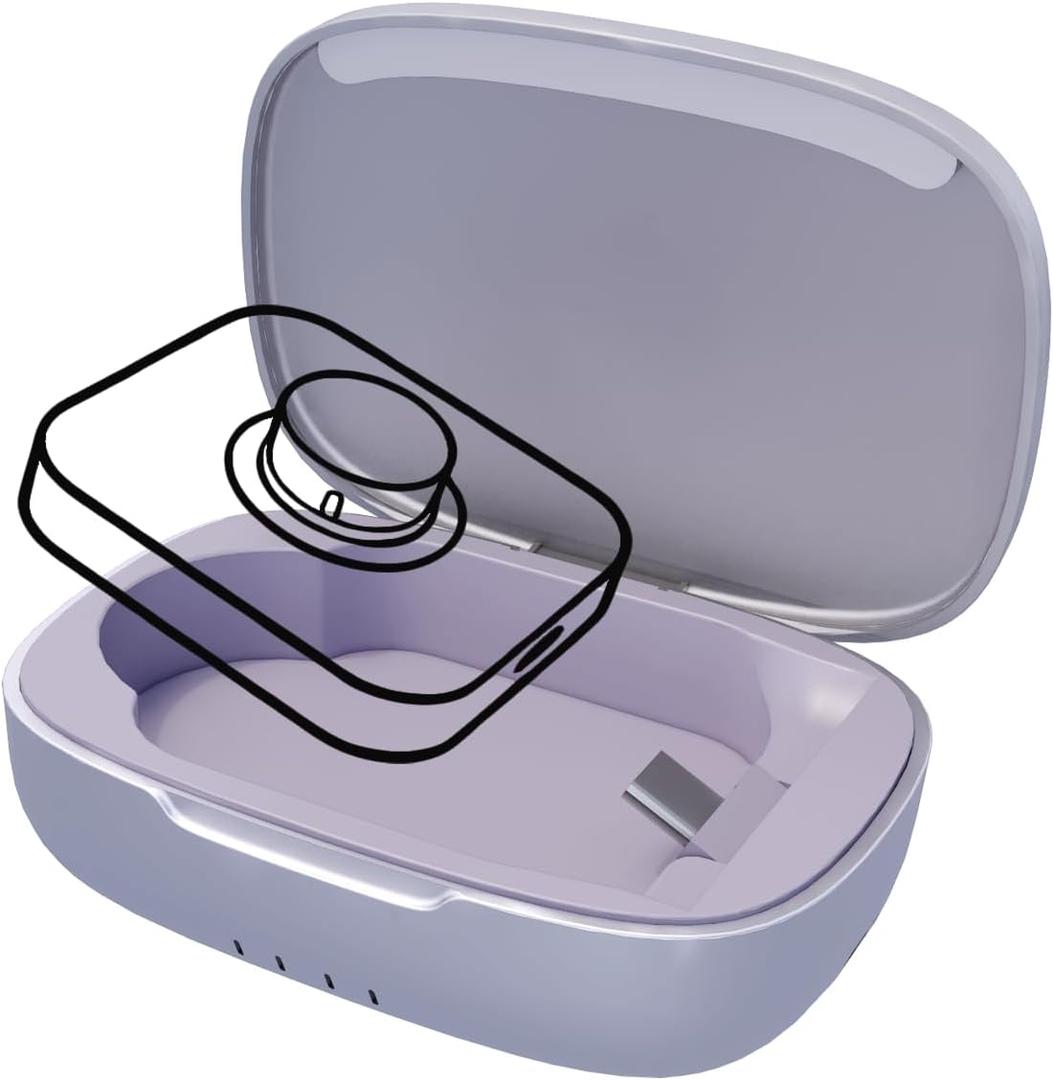 Doohoeek Updated Charging Case Compatible with Oura Ring 4 & 3 Charger, Wireless Power Station Fits Official Chargers & Fit All-Sized Rings Gen 4 & 3 1000mAh (Official Charger NOT Included), Purple