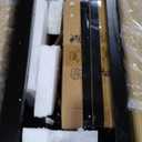 Alpine Corporation 72" Tall Indoor/Outdoor Mirror Waterfall Floor Fountain, LED Lights & River Stones, Elegant Bronze Finish for Home, Office, Patio & Entryway Decor