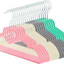 Velvet Hangers 20 Pack, 16" Non Slip Adult Hangers, Slim Clothes Hanger with 360 Degree Swivel Hook - Durable & Cute for Coats, Shirts, Dress (Mix Color)