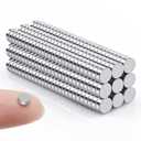 FINDMAG Refrigerator Mini Magnets, 50 Pack, 5x2mm, Small Little Neodymium Fridge Tiny Magnets for DIY, Whiteboard, Office, Crafts