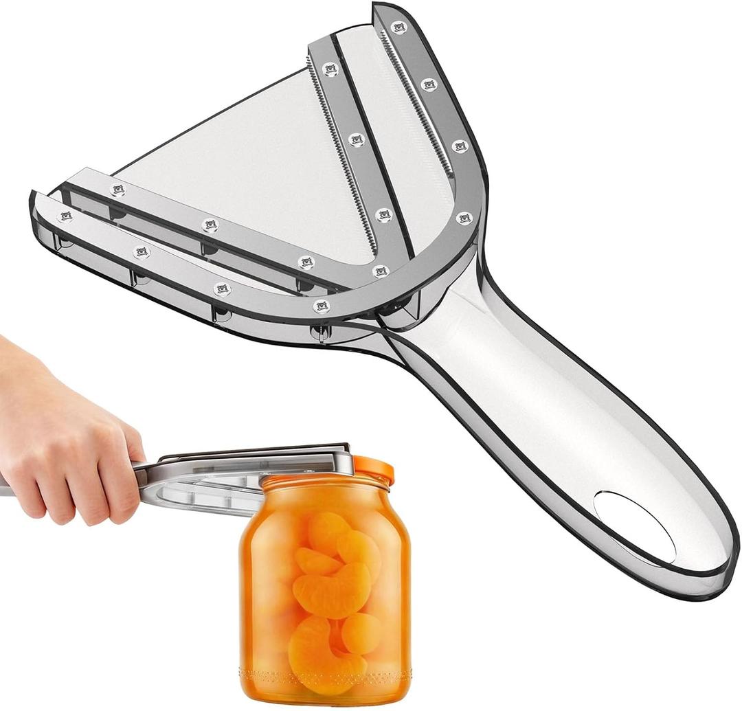 3 x NileHome Jar Opener for Weak Hands, Seniors with Arthritis, Bottle Opener Jar Lid Opener for Arthritic Hands Multifunctional Can Openers for Seniors Get Lids off Easily & Grey