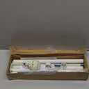 Curtain Rods For Windows 48 to 84 Inches, 1 Inch Heavy-Duty Adjustable Decorative Curtain Rods with Branches Leaves Hollow Finials For Bedrooms and Living Rooms In Farmhouses. Weather White