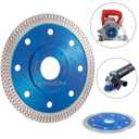 Diamond Blade, 5pcs 4 inch Super Thin Dry Wet X-Teeth 65MN Diamond Circular Saw Blades Disc for 7/8 inch Arbor Angle Grinder Cutting Tile, Concrete, Porcelain, Granite, Ceramic, Marble (Blue)