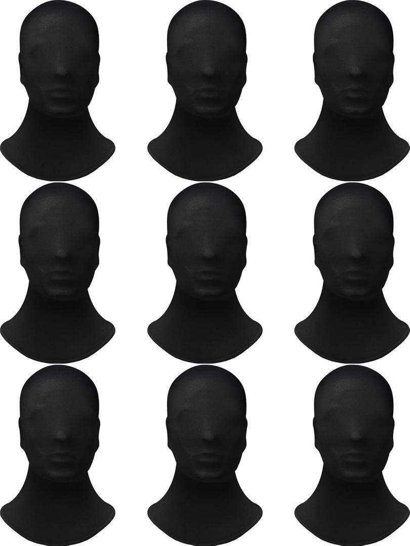 Eurzom 9 Pieces Full Face Masks Skin Faceless Hood Masks for Halloween Party Masquerade Cosplay Unisex Costume