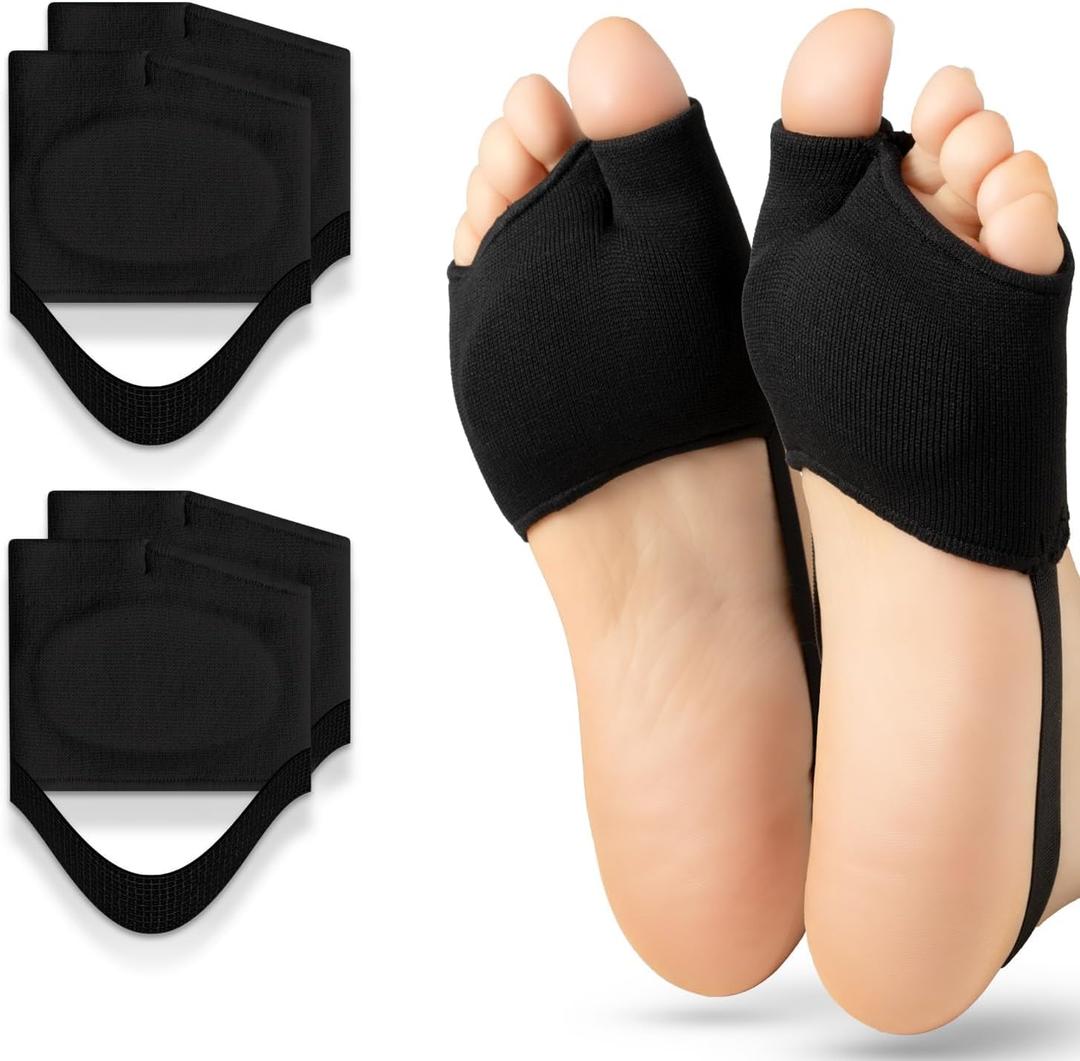 Reusable Non Slip Metatarsal Cushion Pads, Forefoot Pressure Relief Inserts for High Heels Flats Daily Shoes