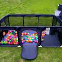 Gaorui Large Kids Baby Ball Pit - Portable Indoor Outdoor Baby Playpen Toddlers Children Safety Play Yard Fun Activities Popular Toys (Not Includes Balls) (Blue)